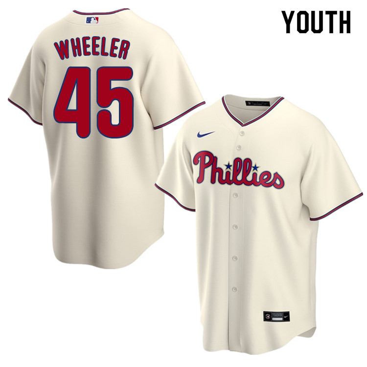 Nike Youth #45 Zack Wheeler Philadelphia Phillies Baseball Jerseys Sale-Cream
